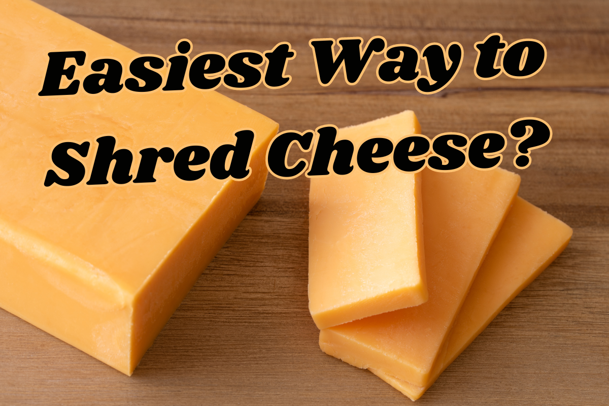 Shred cheese with a grater.