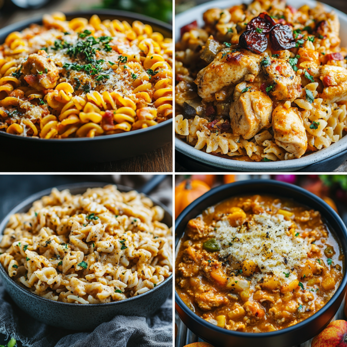 Pasta Dishes , Chicken and rice , fall soups and stews ) all Fall-Inspired theme