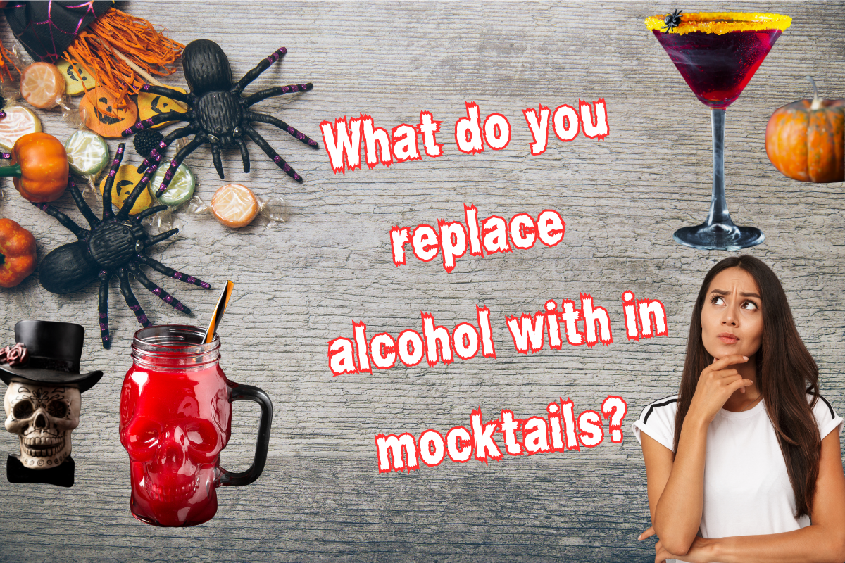 What do you replace alcohol with in mocktails